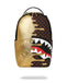 ZAINO SPRAYGROUND 9250 SHARKS IN PARIS GOLD DRIP BACKPACK