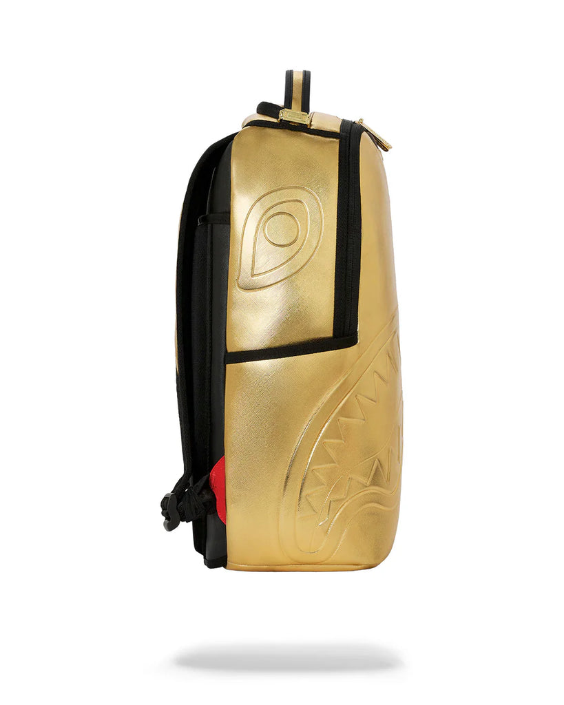 ZAINO SPRAYGROUND 9250 SHARKS IN PARIS GOLD DRIP BACKPACK