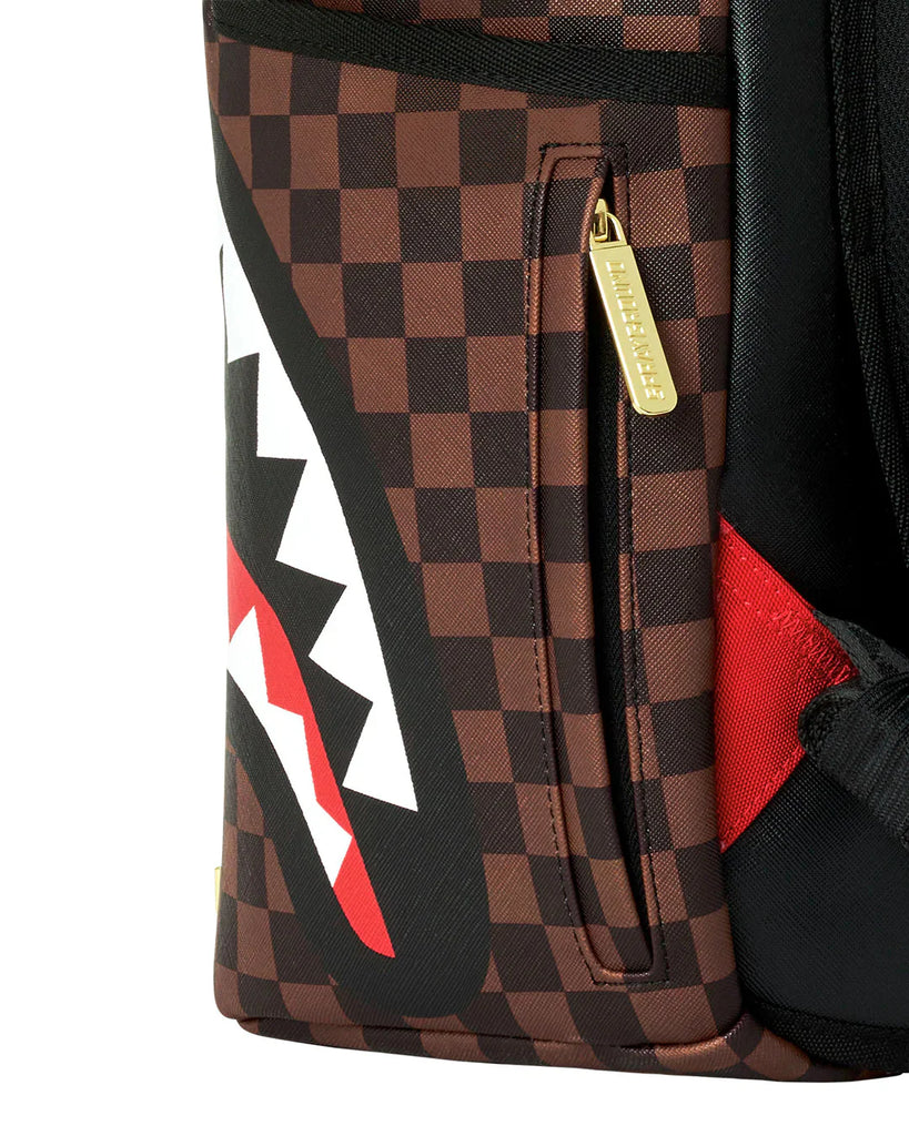 ZAINO SPRAYGROUND 9250 SHARKS IN PARIS GOLD DRIP BACKPACK