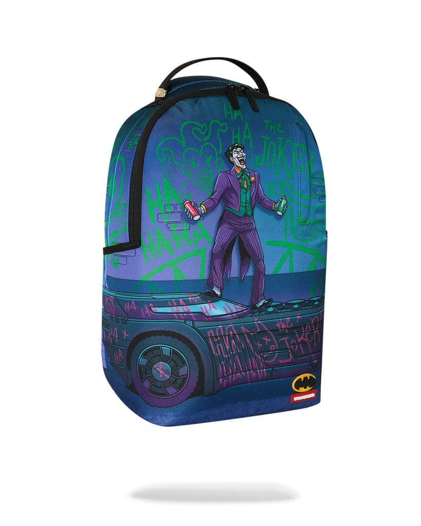ZAINO SPRAYGROUND 9286 DC JOKER TAGGED UP BATMOBILE BACKPACK