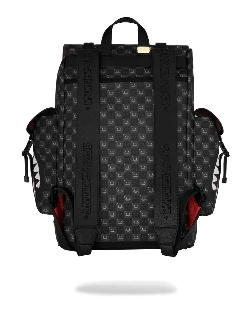 ZAINO SPRAYGROUND 9311 SHARKS IN PARIS WTF BUBBLY BLACK CHECK MONTE CARLO