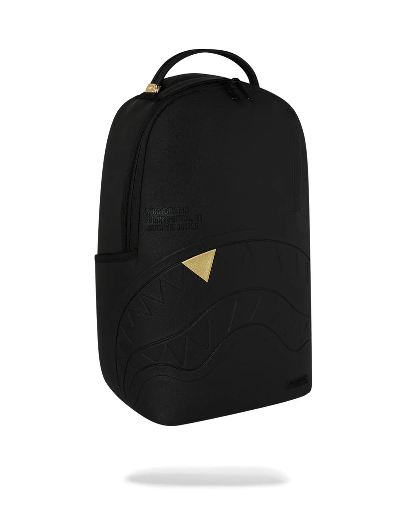 ZAINO SPRAYGROUND 9325 BLACKED OUT EMBOSSED GOLD TOOTH BACKPACK