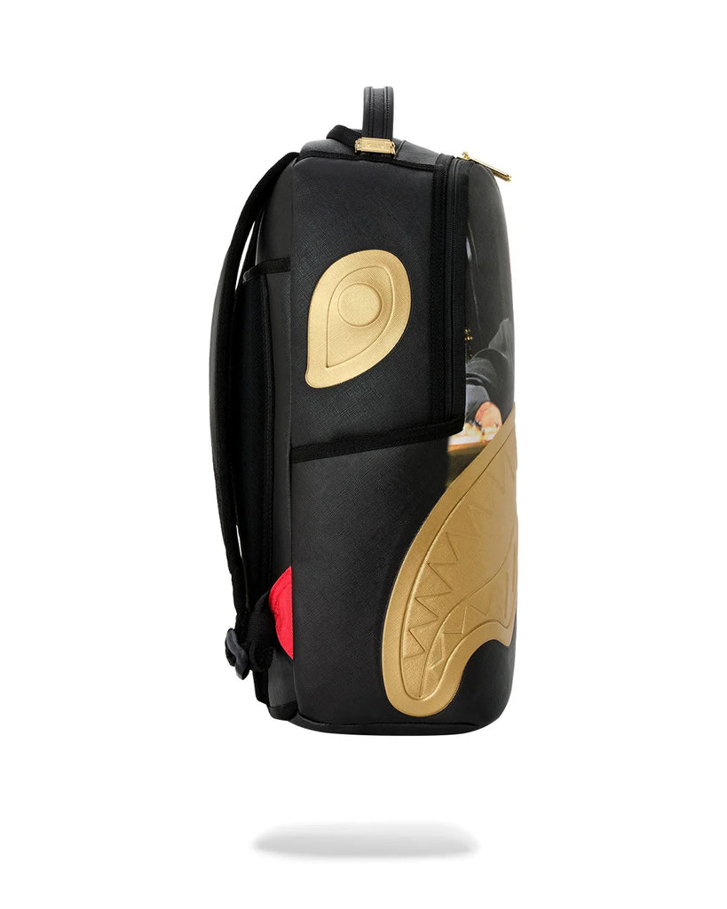 ZAINO SPRAYGROUND 9555 SCARFACE GOLD EMBOSSED BACKPACK