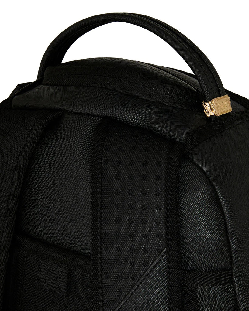 ZAINO SPRAYGROUND 9626 SHARK CENTRAL EMBOSSED BLACK NYLON BACKPACK