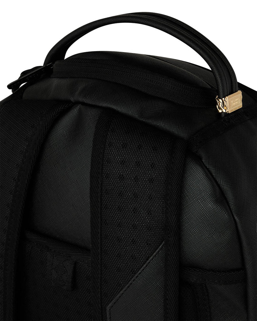 ZAINO SPRAYGROUND 9629 SHARK CENTRAL BLACK EMBROIDERED SHARK BACKPACK