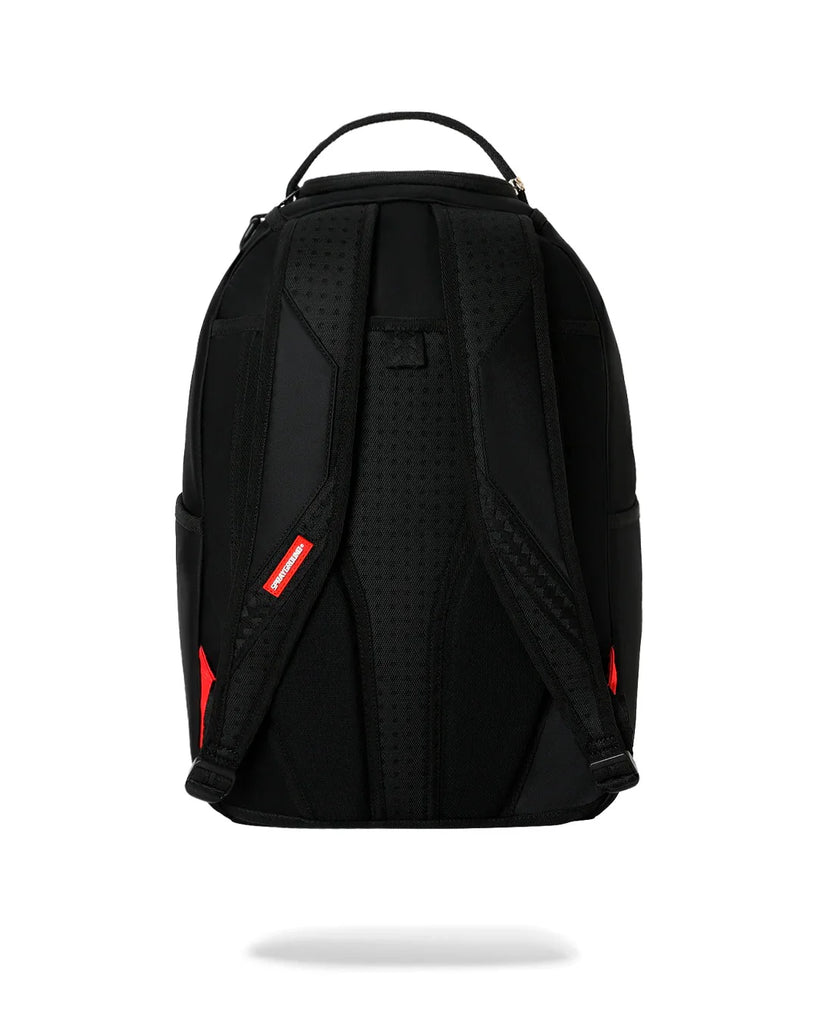 ZAINO SPRAYGROUND 9635 SHARK CENTRAL BLACKED OUT EMBOSSED NYLON BACKPACK