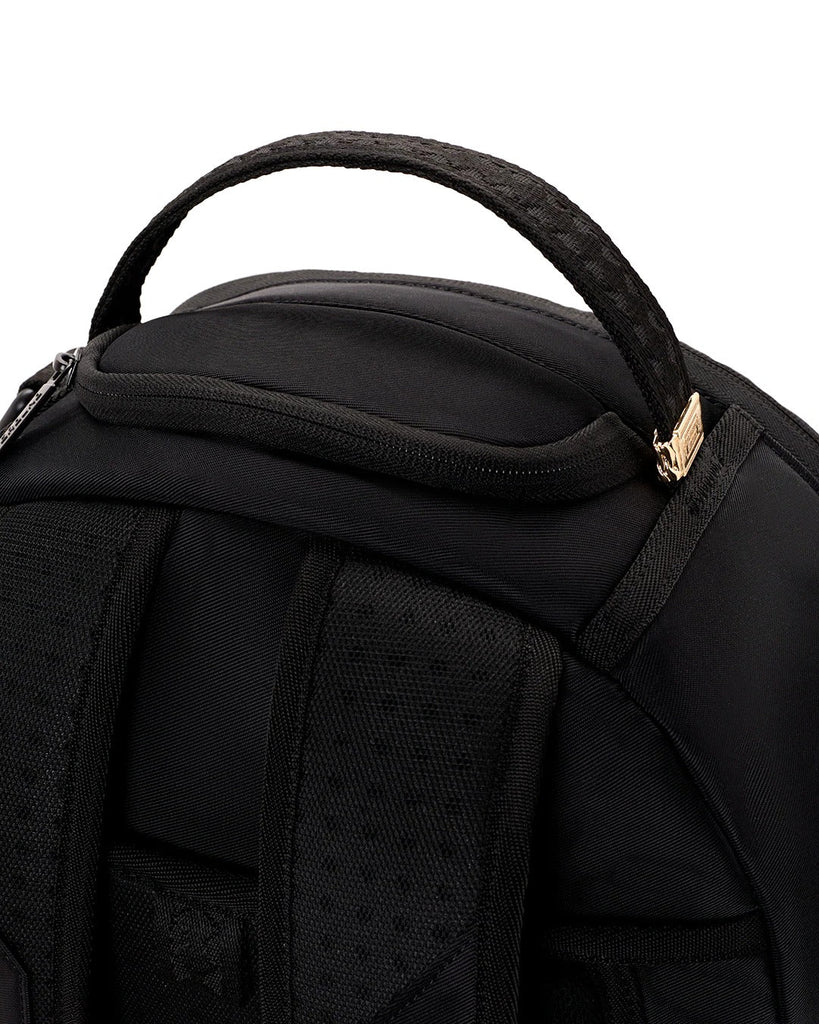 ZAINO SPRAYGROUND 9635 SHARK CENTRAL BLACKED OUT EMBOSSED NYLON BACKPACK