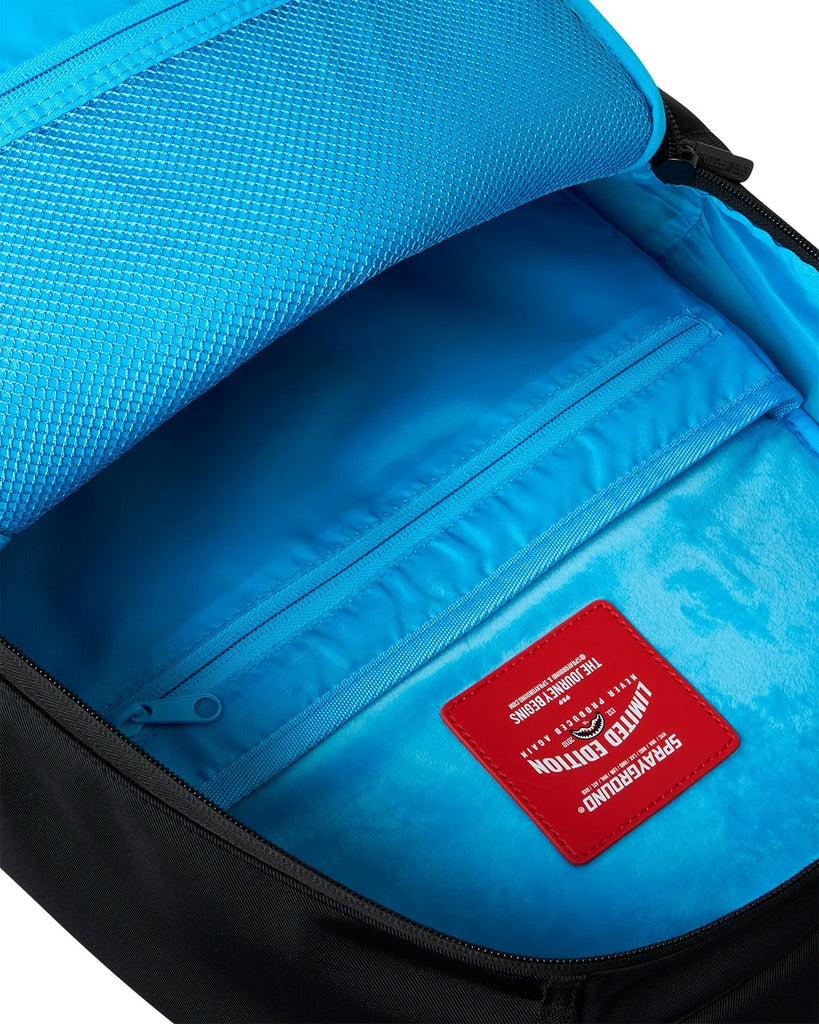 ZAINO SPRAYGROUND 9637 SHARK CENTRAL LIGHT BLUE BACKPACK