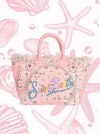 Borsa Mare Saint Barth Vanity Bandana Rosa Round MCOL VANI001 02567L