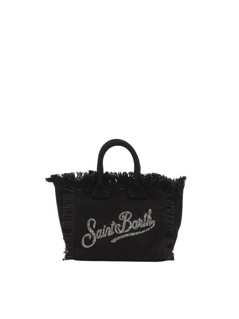Borsa Saint Barth Mini Vanity Nera Con Strass VAMI001 02563L