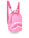 ZAINO SPRAYGROUND 9319 PINK NEW CHECK FACES MINI BACKPACK