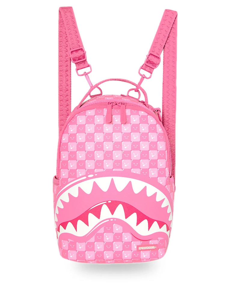 ZAINO SPRAYGROUND 9319 PINK NEW CHECK FACES MINI BACKPACK