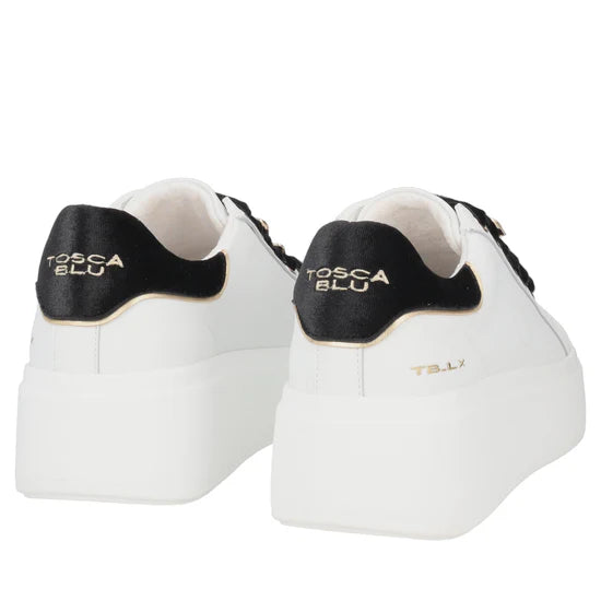 Sneaker Tosca Blu SF2502S020 Dazzling con farfalle gioiello colore bianco-nero
