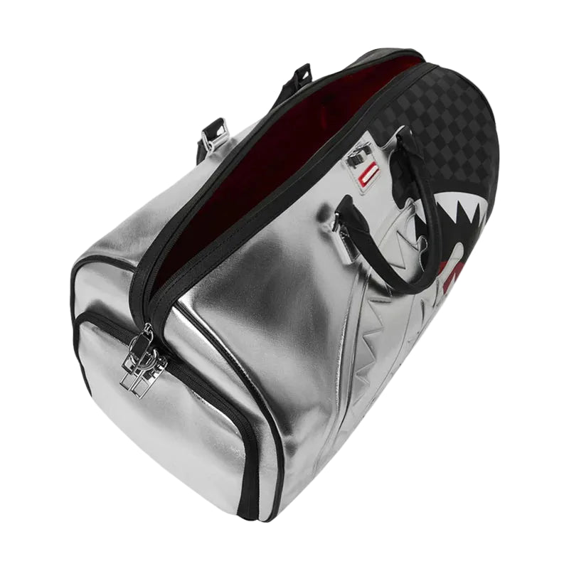 BORSONE SPRAYGROUND 8924 SILVER SIDE DRIP DUFFLE