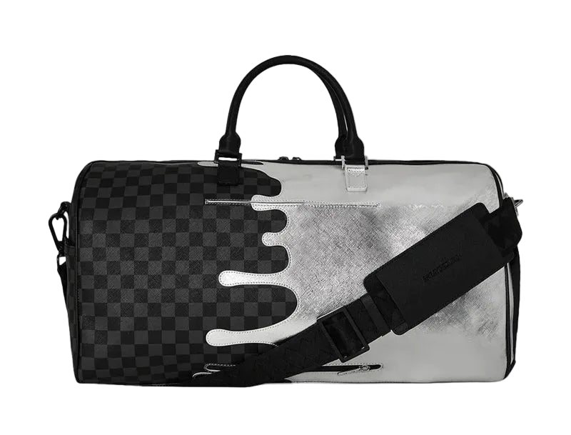 BORSONE SPRAYGROUND 8924 SILVER SIDE DRIP DUFFLE