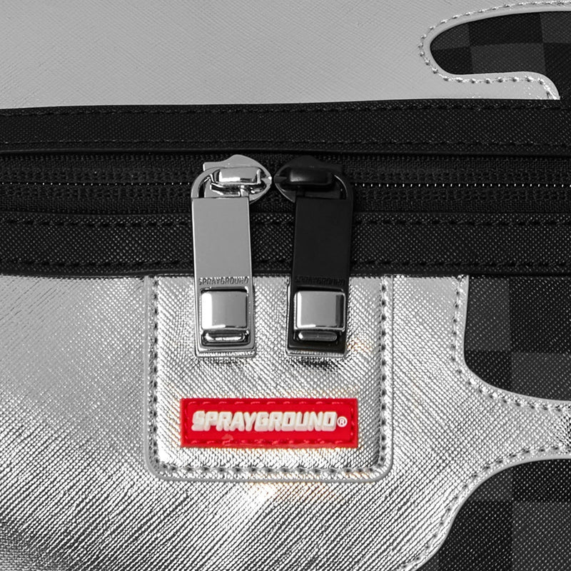 BORSONE SPRAYGROUND 8924 SILVER SIDE DRIP DUFFLE