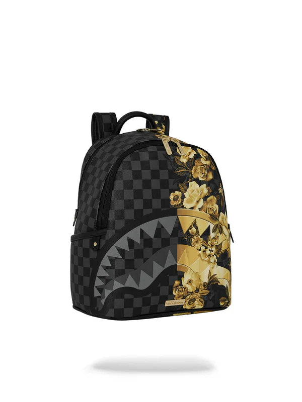 ZAINETTO SPRAYGROUND 9003 GOLD FLORAL REMIX SAVAGE BACKPACK