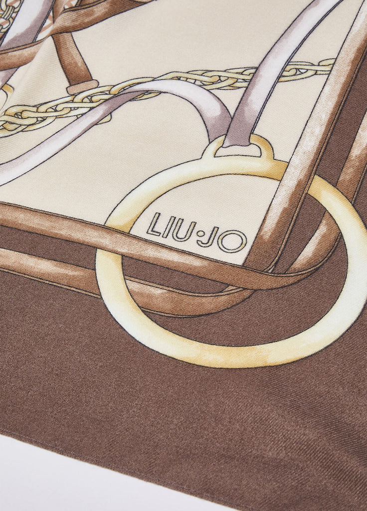 Foulard Liu-Jo 2F6074 stampa Logo e Catene