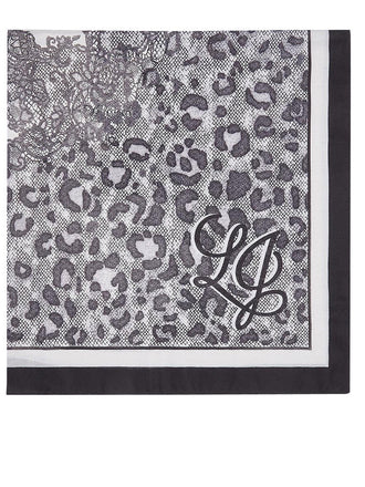 Foulard Liu-Jo 2F6073 animalier bianco e nero