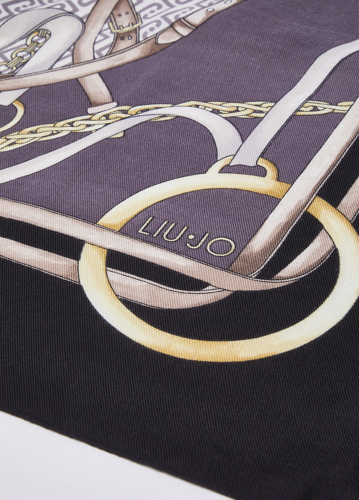 Foulard Liu-Jo 2F6074 stampa Logo e Catene