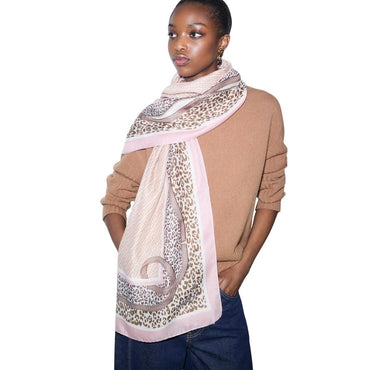 Foulard Liu-Jo 2F6063  cameo rose animalier