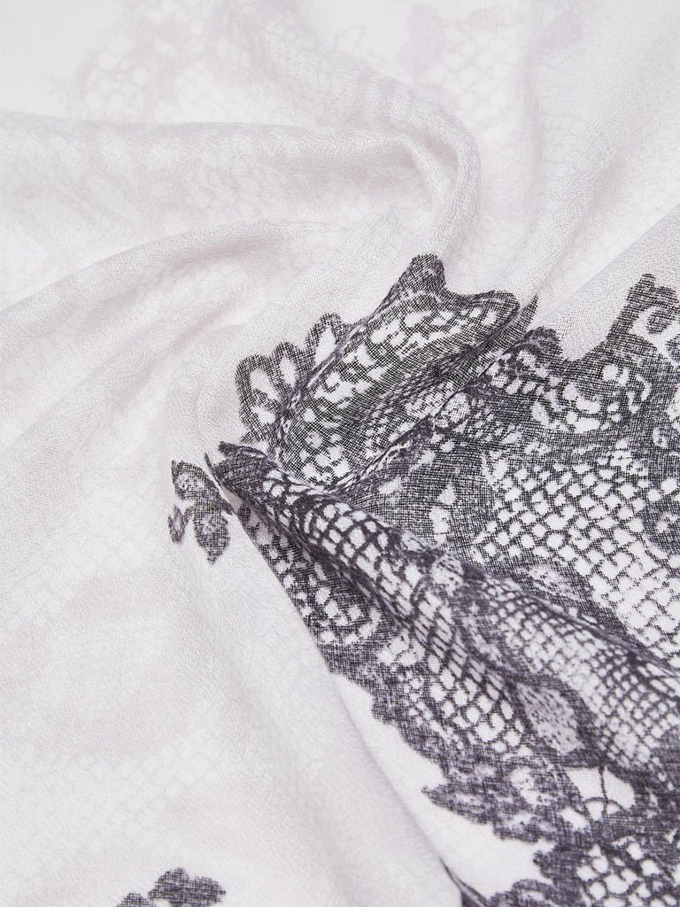 Foulard Liu-Jo 2F6073 animalier bianco e nero