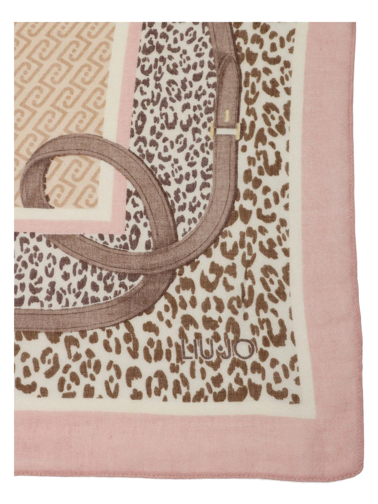 Foulard Liu-Jo 2F6063  cameo rose animalier