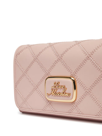 Borsa Love Moschino JC4311 Pochette Matelasse e pizzo Rosa