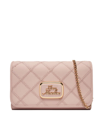 Borsa Love Moschino JC4311 Pochette Matelasse e pizzo Rosa