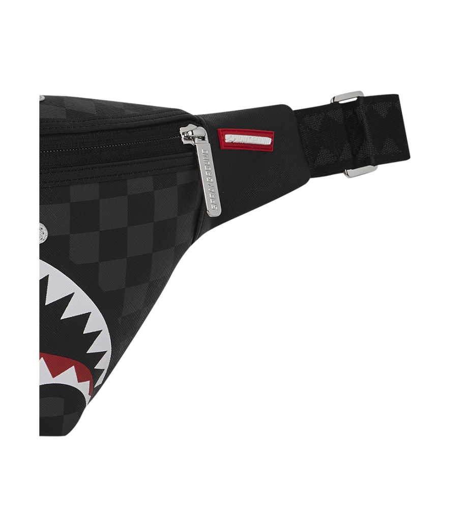 MARSUPIO SPRAYGROUND 8926 SILVER SIDE DRIP BLACK CHECK CROSSBODY