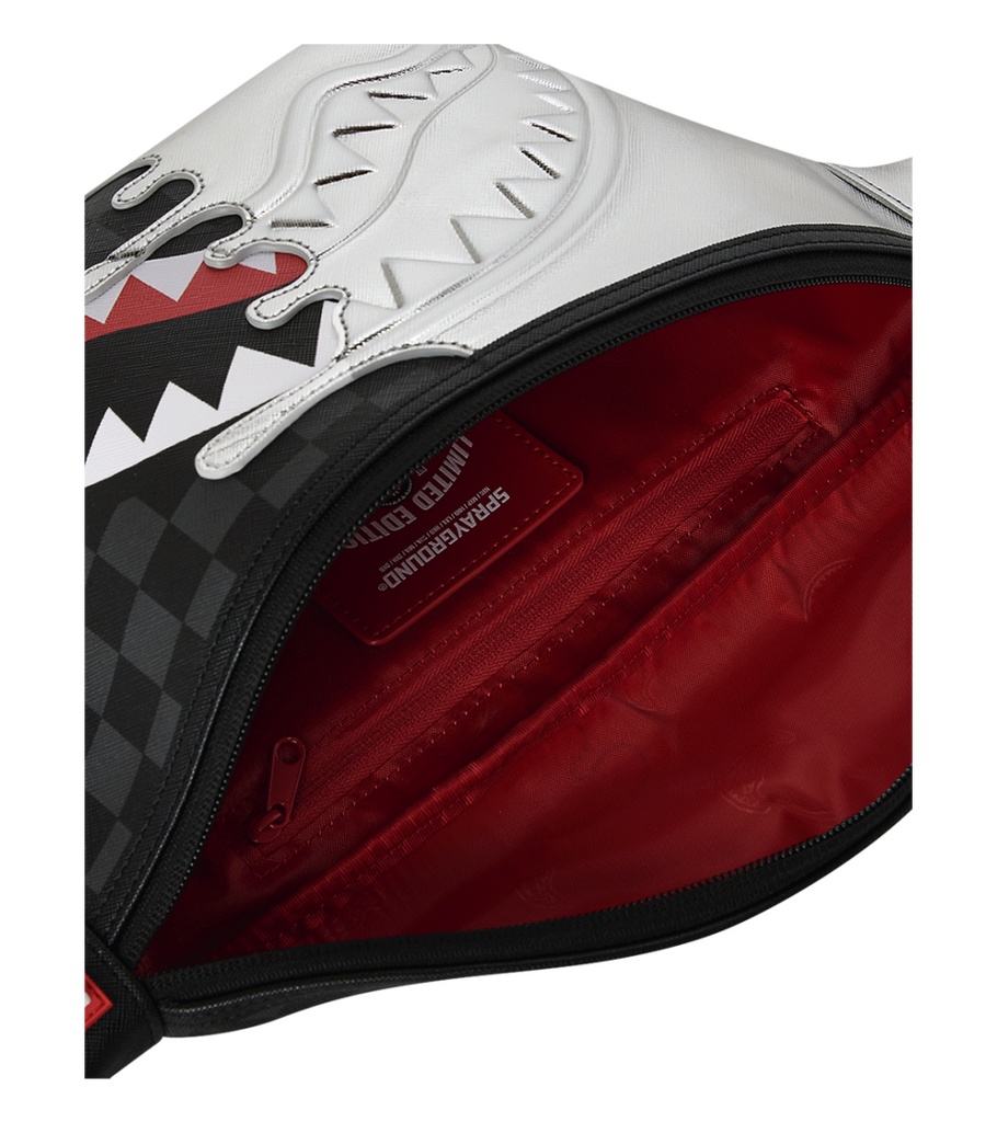 MARSUPIO SPRAYGROUND 8926 SILVER SIDE DRIP BLACK CHECK CROSSBODY