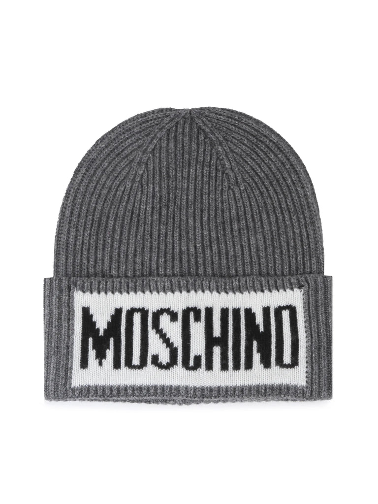 Cappello Moschino Art60077 M5540 uomo con risvolto e logo