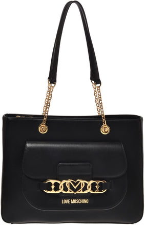 Borsa Love Moschino JC4042 Shopper banda metallo cuore