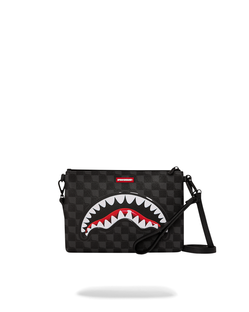 POCHETTE SPRAYGROUND 8948 SHARK IN PARIS SIP BALLOON BLACK CROSSBODY CLUTCH