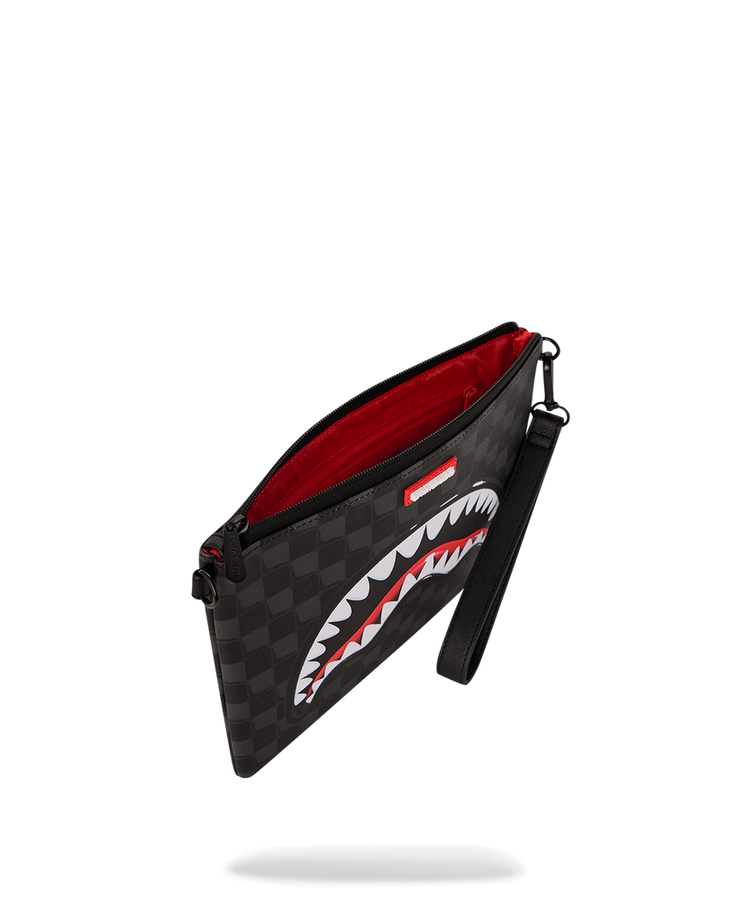 POCHETTE SPRAYGROUND 8948 SHARK IN PARIS SIP BALLOON BLACK CROSSBODY CLUTCH
