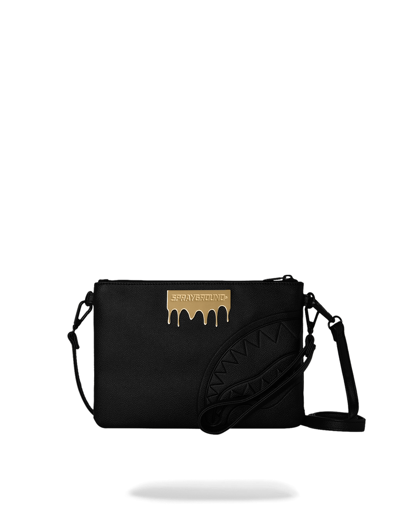 POCHETTE SPRAYGROUND 9044 GOLD BRICK LUX CROSSBODY CLUTCH