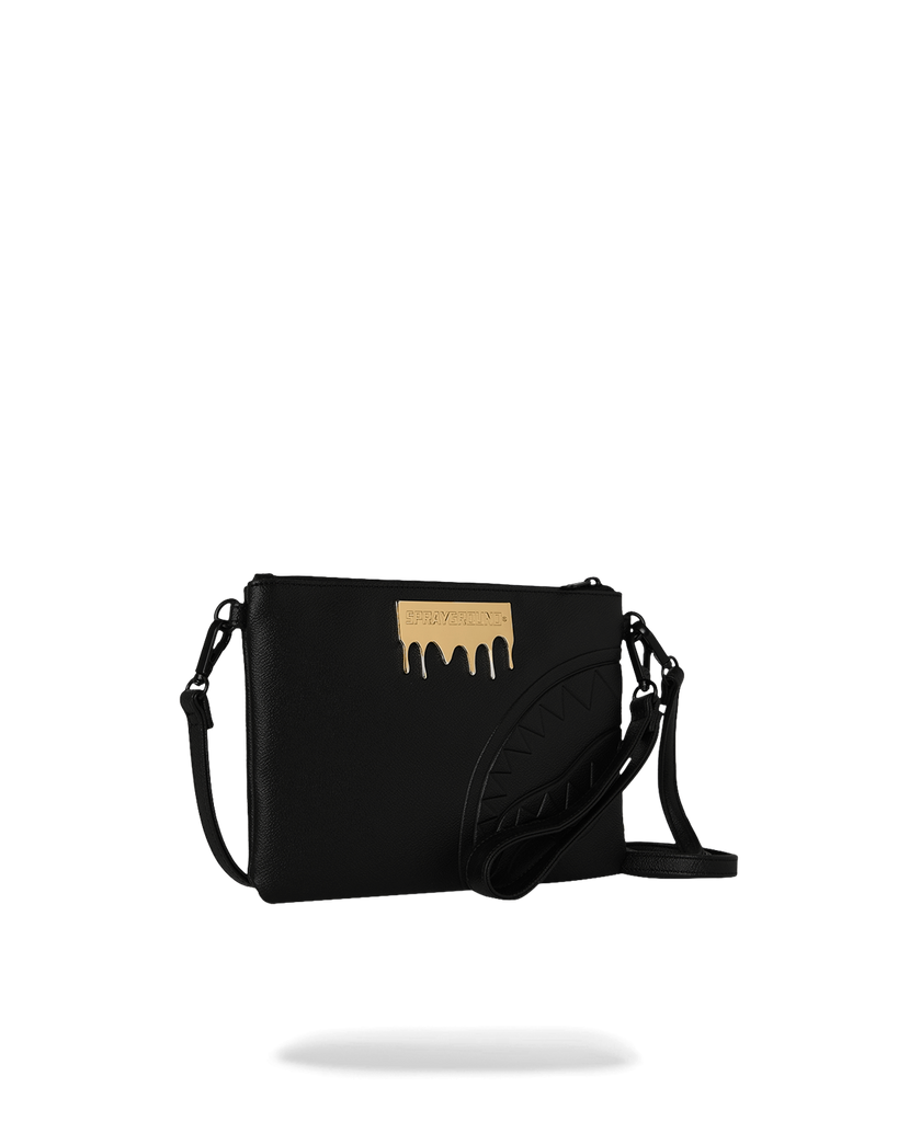 POCHETTE SPRAYGROUND 9044 GOLD BRICK LUX CROSSBODY CLUTCH