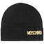 Cappello Moschino Lettering nero in lana