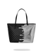 BORSA SPRAYGROUND 8930 SILVER SIDE DRIP BLACK CHECK TOTE BAG