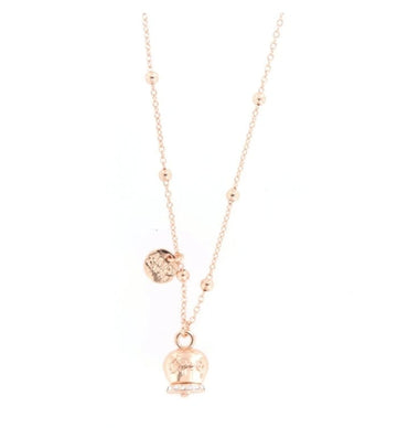 Collana Amo Capri 3511044 in metallo con campanella e scritta capri rosè