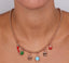 Collana Amo Capri 3540851 in metallo con campanella azzurro e simboli portafortuna