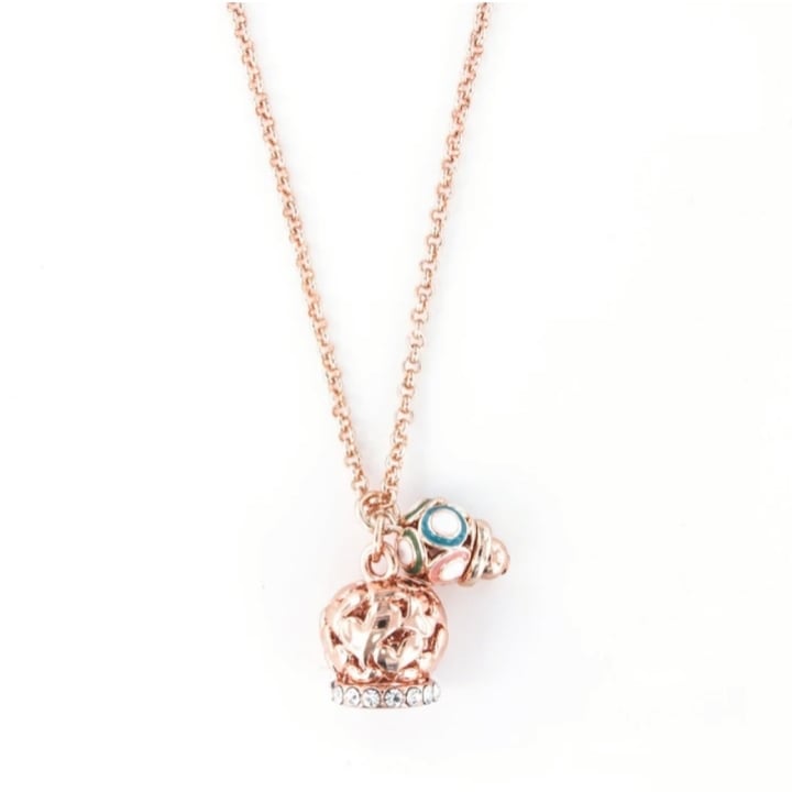 Collana Amo Capri 3540669 in metallo con campanella grande rosè e campanella piccola multicolor