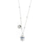 Collana Amo Capri 3511042 in metallo con campanella argento e scritta capri blu
