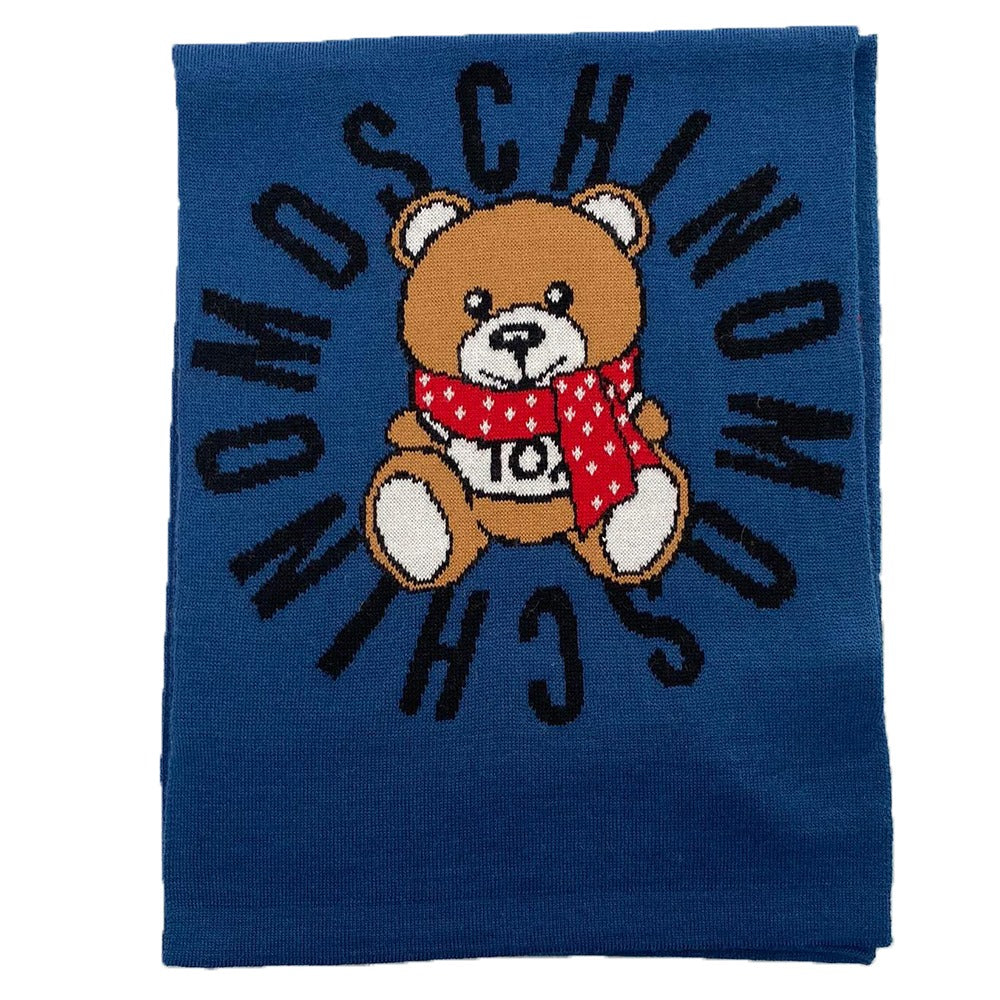 Sciarpa Moschino Art30673 Teddy con logo in lana