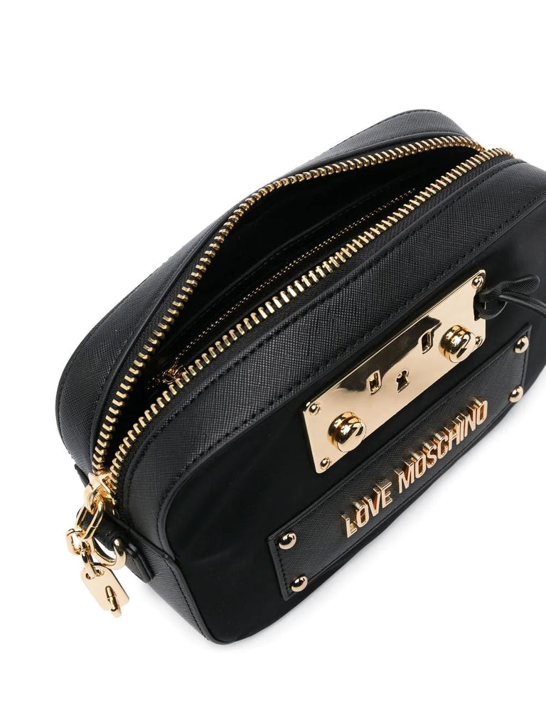 Borsa Love Moschino JC4159 Tracolla Nylon con placca nera
