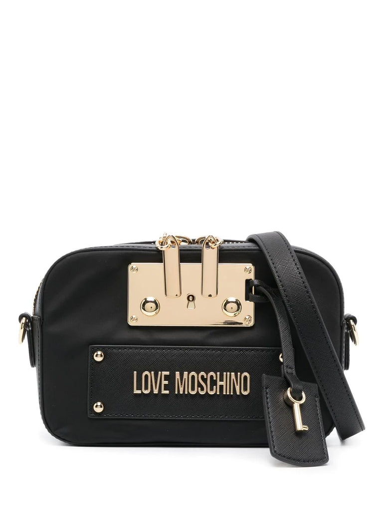 Borsa Love Moschino JC4159 Tracolla Nylon con placca nera
