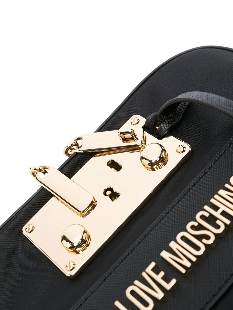 Borsa Love Moschino JC4159 Tracolla Nylon con placca nera