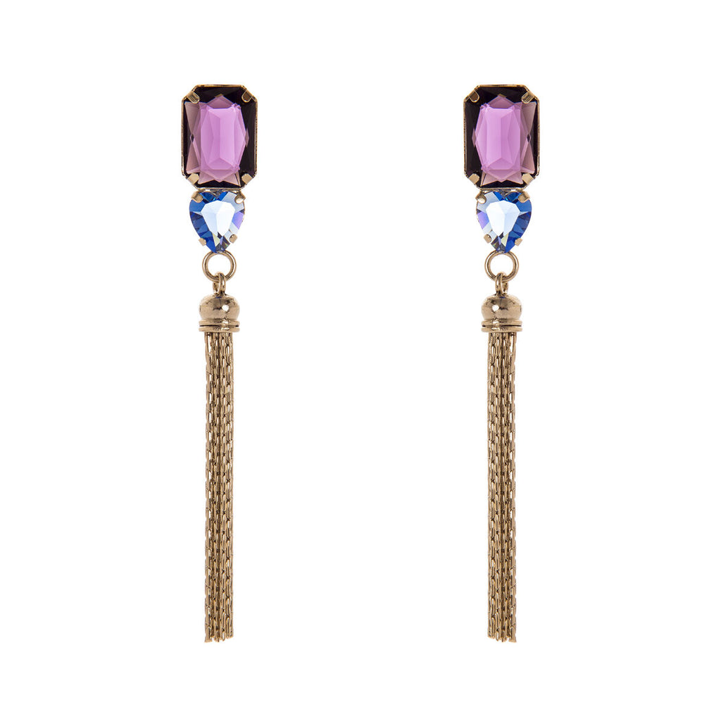 Orecchini Sodini art 550644W con brillanti e nappa Dafne