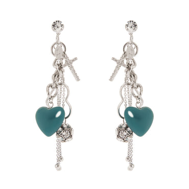 Orecchini Sodini art 920192H lunghi cuori e croce Eros