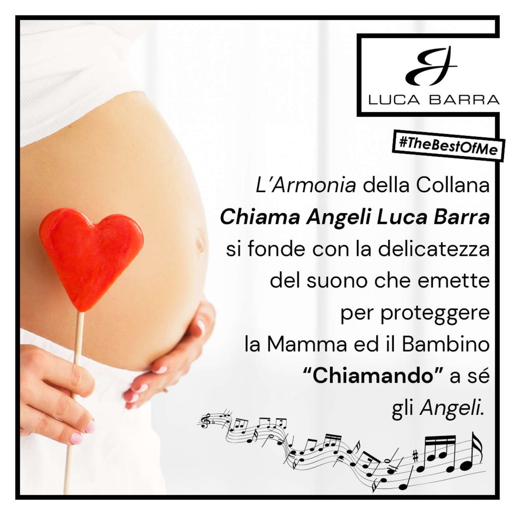 Collana Chiama Angeli Luca Barra in acciaio con quadrifoglio rosè